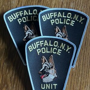 Buffalo N.Y. Police K-9 Unit Embroidered Patch - Black/Tan